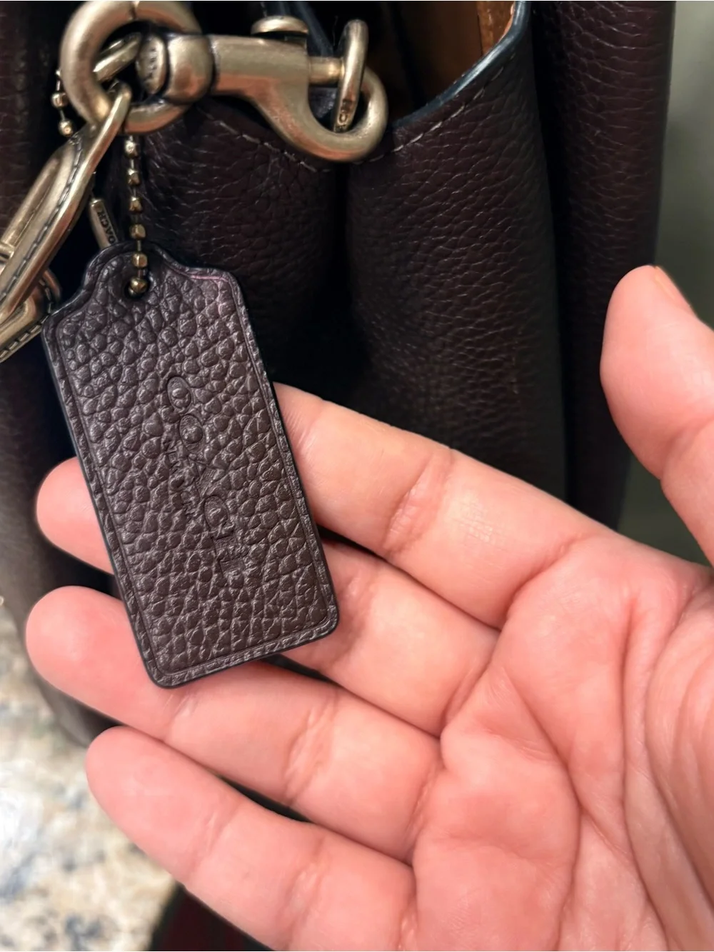 Coach pebbled leather